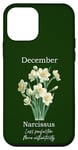 Coque pour iPhone 12 mini Naissance décembre fleur narcisse, moins de perfection, plus d'authenticité