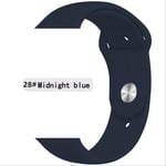 SQWK Strap For Apple Watch Band Silicone Pulseira Bracelet Watchband Apple Watch Iwatch Series 5 4 3 2 38mm or 40mm SM deep blue 28