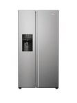 Haier Sbs 90 Hsr5918Dimp Total No Frost American Fridge Freezer With Water &Amp; Ice Dispenser, D Rated - Stainless Steel