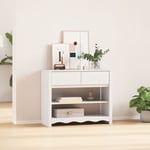 Konsolbord ""DRAMMEN"" Vit 89,5x37x73 cm Massivt Furu