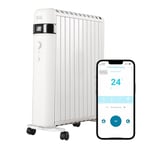 BLACK+DECKER BXRA43016GB 1.5KW Smart Digital Oil Free Radiator, 3 Heat Settings, Adjustable Thermostat, 24 Hour Timer, White