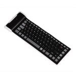 Sutinna Foldable Wireless Bluetooth Keyboard, Mini Portable Waterproof Keyboard Widely Compatible with Desktops, Laptops, Tablets, and Mobile Phones(BLACK)