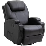 Faux Leather Electric 8 Point Vibration Massage Recliner Sofa Chair