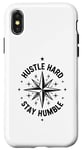 Coque pour iPhone X/XS Hustle Hard Stay Humble PDG Entrepreneur Inspiration Grind