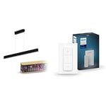 Philips Hue White & Color Ambiance ENSIS Suspension 2x39W - Bluetooth - Noir & Hue Dim Switch Télécommande nomade variateur de lumière V2