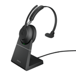 Jabra Evolve2 65 Link380a UC Mono, Bluetooth, inkl. laddningsställ - Svart