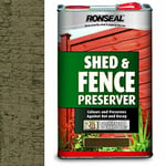 Ronseal RSLSFDB5L 5 Litre Shed and Fence Preserver - Dark Brown
