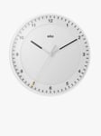 Braun Round Silent Sweep Analogue Wall Clock, 30cm