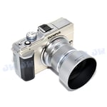 JJC Silver Lens Hood for Olympus M.Zuiko Digital MZD ED 45mm f/1.8 46mm (LH-40B)