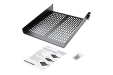 StarTech.com 1U Server Rack Shelf, 2U 22in Universal Fixed Vented Network Rack Shelf/Cantilever Tray for 19" AV/Data/Network Equipment Enclosure w/Cage Nuts & Screws, 50lbs Weight Cap. - 2U Network Rack Shelf (CABSHELF22V) - hylla för rack - 2U