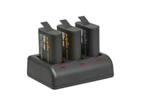 2x Enduro Battery GoPro HERO 13 - AHDBT-1301 / CPSS1B 1900mAh + Compact USB Triple Charger