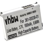 vhbw 1x Batterie compatible avec Garmin Zumo 660LM, 650, 210 CE, 600, 660, 220, 665LM, 665, 210 GPS, appareil de navigation (1880mAh, 3,7V, Li-ion)