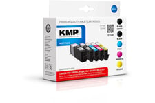 KMP MULTIPACK C116V - 5 paket - Storlek XXL - sort, gul, cyan, magenta - blækpatron (alternativ till: Canon CLI-581BKXXL, Canon CLI-581CXXL, Canon CLI-581MXXL, Canon CLI-581YXXL, Canon PGI-580PGBXXL)