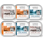 Ekonomipack: Wolf of Wilderness MINI Adult 24 x 150 g - portionsform - Mixpack: Chicken, Fish, Pork