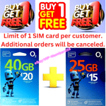 O2 Sim Card New Sealed 2024 O2 Sim Pay As You Go 02 3G 4G 5G.Classic Data, WiFi
