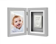 Pearhead Babyprints Papier peint pour bébé et empreinte de bureau Cadre photo et kit d'impression, gris