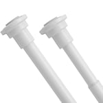 Hododou Telescopic Spring Tension Rod Extendable Length 83-150cm for Bathroom Bathtub Kitchen Wardrobes Doorways, Heavy Duty Rust-Resistance Adjustable Hanging Pole with No Drilling, White