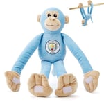 Manchester City FC Official Plush Monkey - 47cm Hanging Soft Toy, for 'Cityzens' of Adults And Kids