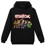 Barn Flickor Pojkar Roblox-tryck Långärmad Luvtröja Huvtröja Topp Bästa Julklapp 5-6 År