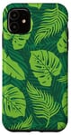 Coque pour iPhone 11 Vert Monstera Feuilles Tropical Botanique Été Nature Mignon