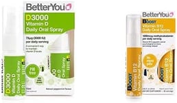 Betteryou Bundle Pack, 1 X Vitamin D3000 Daily Oral Spray, 1 X Boost Vitamin B12