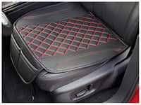 Housses de siège sur Mesure pour sièges Auto compatibles avec VW Caddy 4 2015 conducteur et Passager FB : OT402 (Noir/Coutures Rouges)
