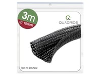 Quadrios 23Ca232 23Ca232 Strømpeflexslange Sort Polyester 19 Til 20 Mm 3 M