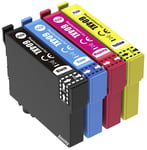 4 Compatible E604XL Ink Cartridges for Epson WorkForce WF-2910DWF/WF-2930DWF