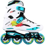 YDL Inline Skates,ABEC-9 Bearings Outdoor Blades,Safe and Durable with Breathable Mesh Skates, for Girls and Boys, Men and Women Roller Skates (Color : White, Size : 5UK)
