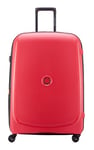 DELSEY PARIS - Belmont Plus - Large Size Hard Recycled and Recyclable Suitcase - 76x52x32 cm - 102 liters - L - Red, Red, Suitcase, Red, Suitcase