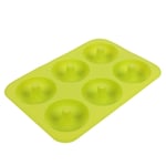(Green)6-Cavity Silicone Donut Baking Pan Donut Chocolate Mold Microwave New