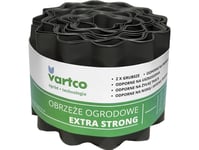 Agaplast Korrugerad Trädgårdskant 20Cm X9m Vartco Extra Strong Grå
