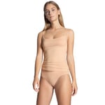 Calida Natural Comfort Spaghetti-Top Beige bomull Large Dam