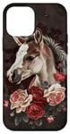 iPhone 12 mini Illustration Small Foal Nestled Horse Roses Art Case