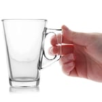 6Pc CAPPUCCINO GLASS SET Latte Cafe Serving Glasses Mugs Cups DISHWASHER SAFE UK