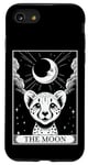 Coque pour iPhone SE (2020) / 7 / 8 Carte de tarot vintage croissant de lune guépard amoureux des animaux de safari