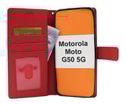 New Standcase Wallet Motorola Moto G50 5G (Röd)