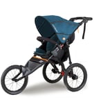 Out n About nipper sport V5 pushchair Highland Blue with Raincover birth to 22kg