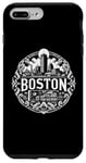 Coque pour iPhone 7 Plus/8 Plus Souvenir touristique de Boston Massachusetts Paysage urbain américain