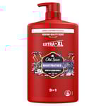 Old Spice Nightpanther Gel douche et shampooing 3 en 1 pour homme, 1 l, parfum frais et durable de qualité parfumée, nettoyage en profondeur pour les cheveux et le visage, sensation douce sur la peau