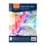 Vaessen Creative Papier Aquarelle Florence Pressé à Chaud A4, Blanc Intense, 200 GSM, Qualité d'artiste, Surface Lisa, 100 Feuilles pour Peindre, Handlettering, Projets d'art et Plus