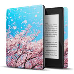 TNP Case for Kindle Paperwhite 10th Gen / 10 Generation 2018 Release - Slim Light Smart Cover Sleeve with Auto Sleep Wake Compatible with Amazon Kindle Paperwhite 2019 2020 Version (Cherry Blossom)