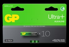 GP Ultra Plus Alkaline AAA-batteri, 24AUP/LR03, 10-pak