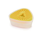 Joseph Joseph Duo Manual Citrus Juicer with reversible lid for compact storage, Orange and Lemon Squeezer, Light Yellow