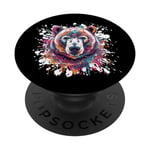 Polar Bear Head | Animal Portrait Popart Colorful PopSockets Swappable PopGrip