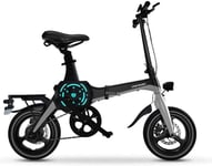 LAZNG Electric bicycle Electric Bicycle 14 Inch Portable Folding Electric Mountain Bike for Adult with 36V Lithium-Ion Battery E-bike 400W Powerful Motor Suitable for Adult Easy to Store in Car