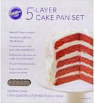 Wilton 2105-0112 - Easy Layers! Cake Tin Set, Non-Stick, 15.2cm (6in), 5 piece