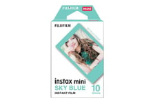 Fujifilm Instax Mini Sky Blue färgfilm för snabbframkallning - ISO 800 - 10