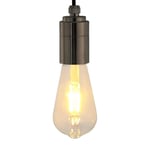 Lamphållare 2 st blank svart E27