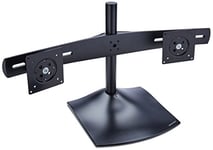 Ergotron DS100 Dual-Monitor Desk Stand, Horizontal - Stand for dual flat panel - aluminium, steel - black - screen size: up to 24"